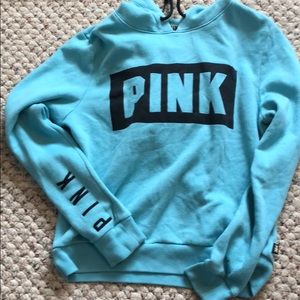 pink cropped hoodie